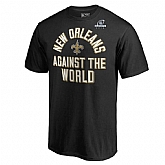 Men's Saints Black 2018 NFL Playoffs Against The World T-Shirt,baseball caps,new era cap wholesale,wholesale hats